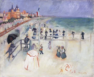 Het strand van Sainte-Adress; La Plage de Sainte-Adress, c.1905 (olieverf op doek)
