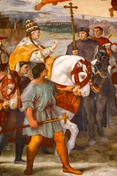 Ontmoeting tussen St. Leo de Grote en Attila
