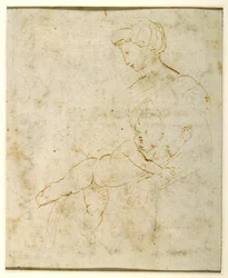 Madonna en Kind, naar Michelangelo