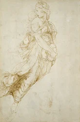 Studie voor de figuur van Melpomene
