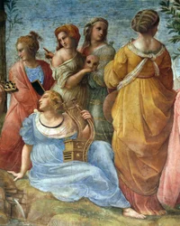 De muzen, detail van De Parnassus