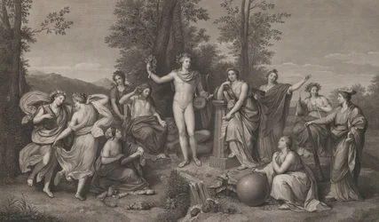 Apollo en de Muzen op Parnassus, 1784