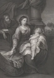 De Heilige Familie, met het slapende Christuskind op de schoot van de Maagd, ca. 1778-86
