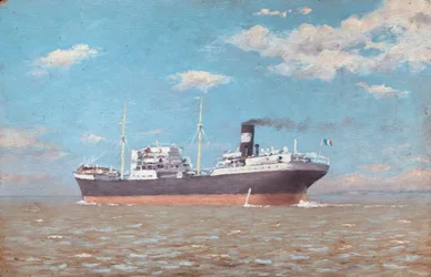 Vracht op de monding van de Gironde