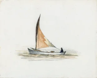 Filadière aan de monding van de Gironde (gouache, houtskool en potlood op papier)
