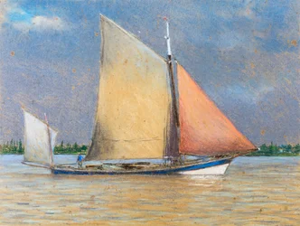 Filadière aan de monding van de Gironde (pastel op papier)