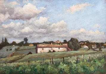 Wijngaarden (Côtes de Bourg) in Bayon (olieverf op hout)