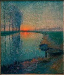 Zonsondergang aan de Nete