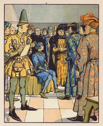 Jeanne voor de Doctoren in Theologie in Poitiers