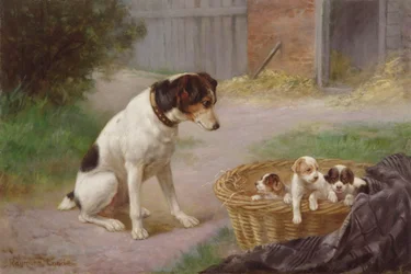 Een trotse moeder, ca. 1910