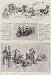 De botermarkt in Middelburg (litho)