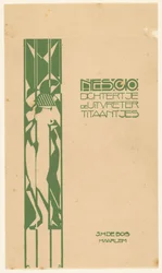 Bandontwerp voor: Nescio, Dichtertje, de uitvreter en titaantjes, 1918
