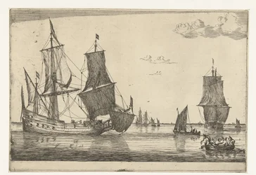 Binnenwater met een fluitschip