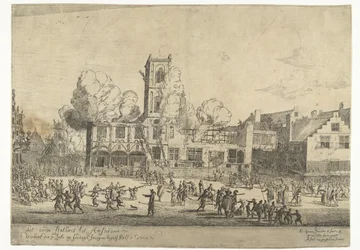 Brand van het oude Stadhuis te Amsterdam