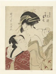 De geliefden Akeneya Hanshichi en Minoya Sankatsu