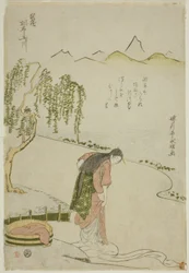 De Chofu Juweelrivier in de Provincie Musashi, uit een ongetitelde serie van Zes Juweelrivieren