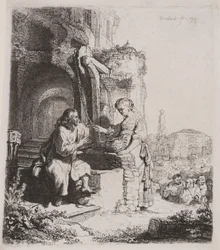 Christus en de Vrouw van Samaria: Onder Ruïnes