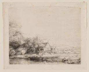 Landschap met een drinkende koe, c.1650