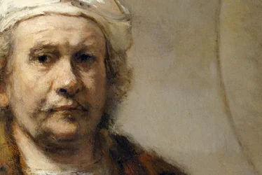 Rembrandt - Zelfportret (detail)