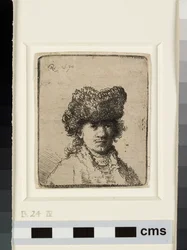 Zelfportret met een bontmuts