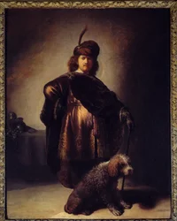 Zelfportret in oosterse kleding