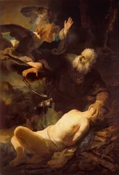 Het offer van Isaak (schilderij op doek)
