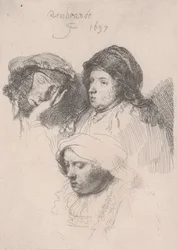 Drie Hoofden van Vrouwen, Eén Slapend