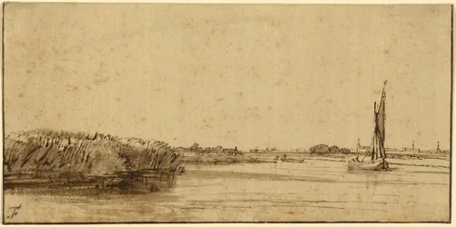 Een Zeilboot op een Wijde Wateroppervlakte, c.1650