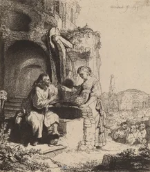 Christus en de Vrouw van Samaria Onder Ruïnes, 1634