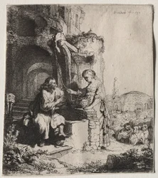 Christus en de Vrouw van Samaria Tussen Ruïnes, 1634