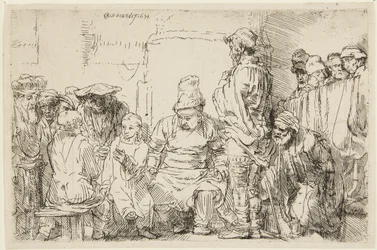 Christus, zittend in discussie met de schriftgeleerden