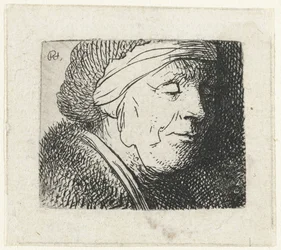 Hoofd van een oude vrouw