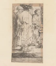Man in mantel, op de rug gezien