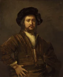Portret van een Man met de armen in de zij