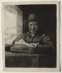 Zelfportret Tekenen bij een Raam