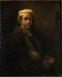 Zelfportret aan de ezel, 1660.
