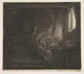 Sint Hiëronymus in een donkere kamer, 1642