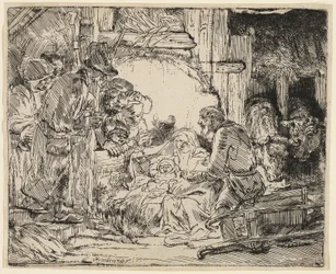 De Aanbidding van de Herders: Met de Lamp