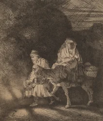 De Vlucht naar Egypte: een Nachtstuk, 1651