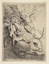 De Kleine Leeuwenjacht met Eén Leeuw, ca. 1629
