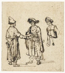 Drie Aziaten in gesprek