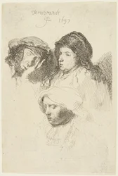 Drie vrouwenhoofden
