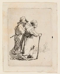 Twee Zwerver, een Man en een Vrouw