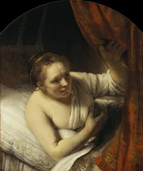 Jonge vrouw in bed, 1645-1647