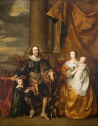 Portret van Karel I en zijn familie