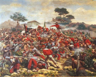 Giuseppe Garibaldi bij de Slag om Calatafimi