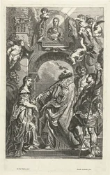 Heiligen onder een afbeelding van Santa Maria in Vallicella