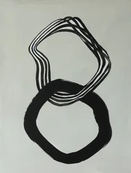 In elkaar grijpende abstracte ringen