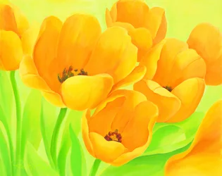Levendige gele tulpen