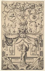 Paneel met figuur van Saturnus, plaat 1, ca. 1550-65